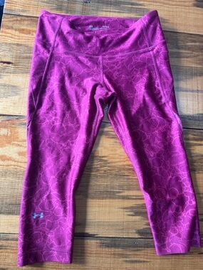 Under Armour HeatGear Compression Cropped Leggings Size Large